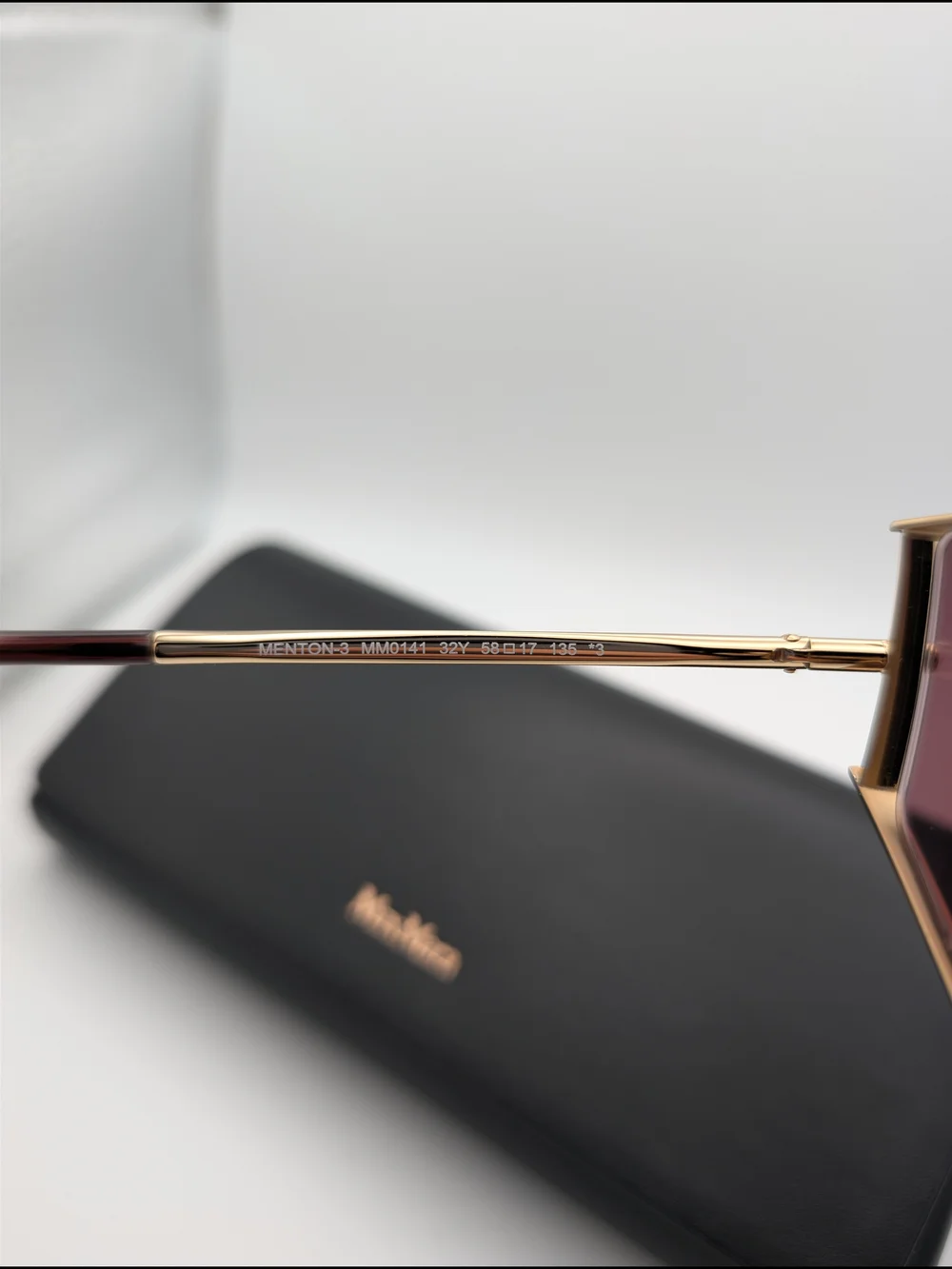 Max Mara Menton-3 Gold Violet Cat Eye Sunglasses MM0141 NWT Case Included